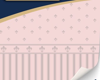 3 Blatt selbstklebende antike Tapete für dein Puppenhaus  für custom DIY Projekte  Maßstab 1:12