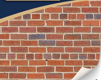 3 Blatt selbstklebende Wandverkleidung für dein Puppenhaus Ziegelsteine Klinkermauer Steinwand für custom DIY Projekte