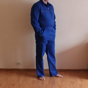 Men&#39;s Work Overall Vintage Blue Jumpsuit Workwear Overall Jumpsuit Romper Workers Coveralls Dungarees Overalls Mechanic WorkWear Extra Large