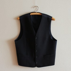 Men&#39;s Vest Black Vest Black Mens Vest Black Gentlemen&#39;s Waistcoat  Formal Fitted Waistcoat Edwardian Victorian Renaissance Steampunk