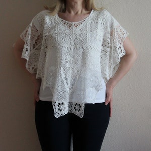 Women&#39;s Summer Poncho Crochet Top Boho Festival Poncho Hippie Sexy Crocheted Top Elegant Romantic Oversize