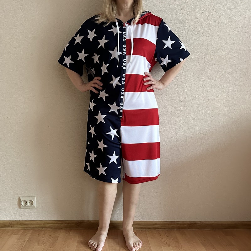 Applique Romper- Flag main image 1