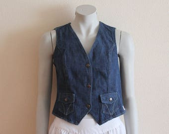 Womens denim vest | Etsy