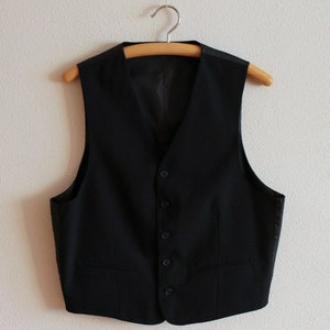 Men&#39;s Vest Black Vest Black Mens Vest Black Gentlemen&#39;s Waistcoat  Formal Fitted Waistcoat Edwardian Victorian Renaissance Steampunk