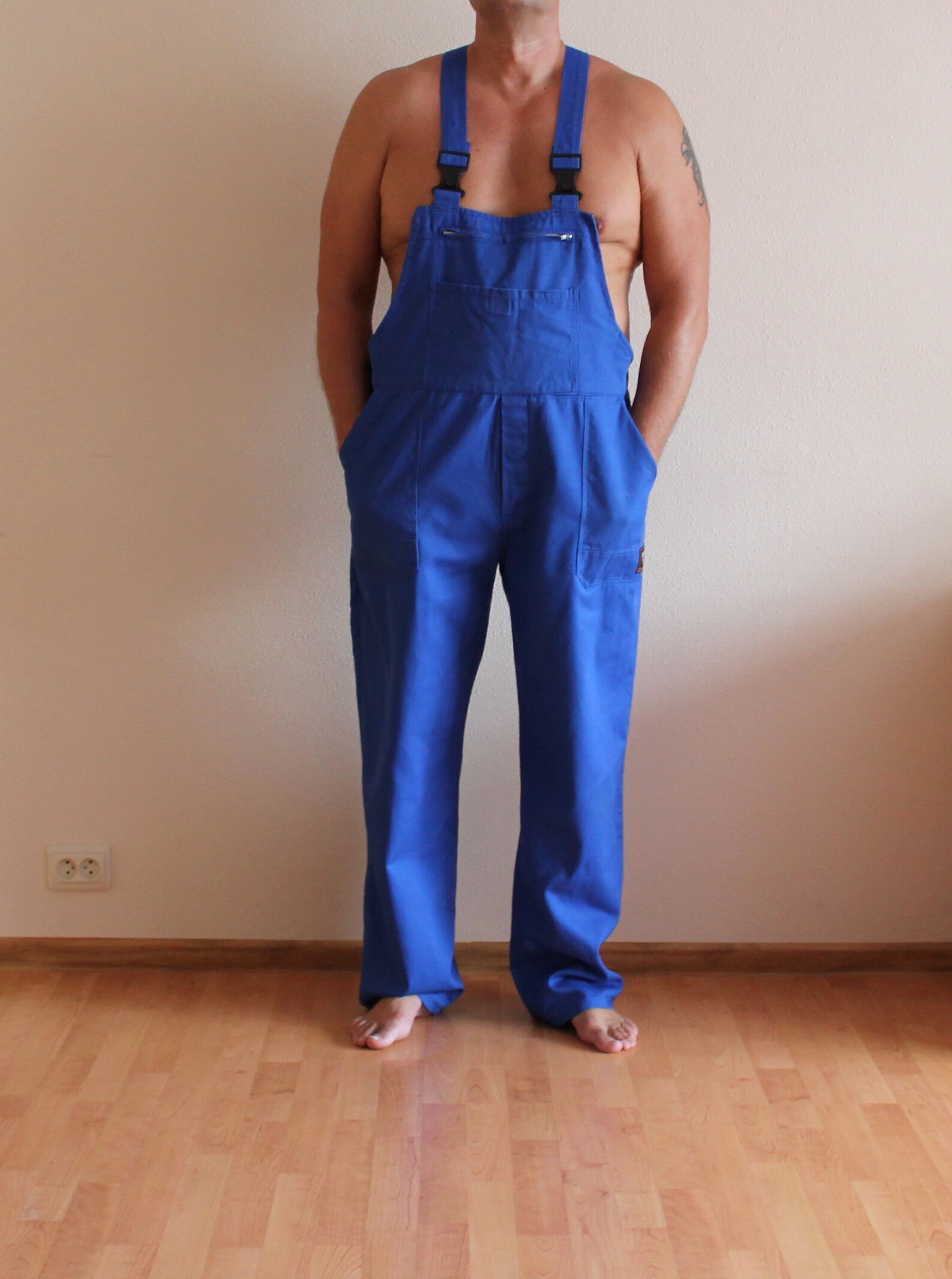 Blue Overalls Men's Work Overalls Blue Jumpsuit Workwear Etsy