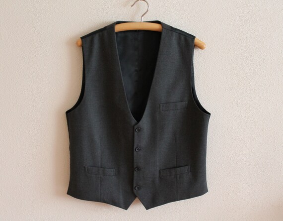 Mens Vest Gentlemen's Vest Grey Mens Vest Gray Ste