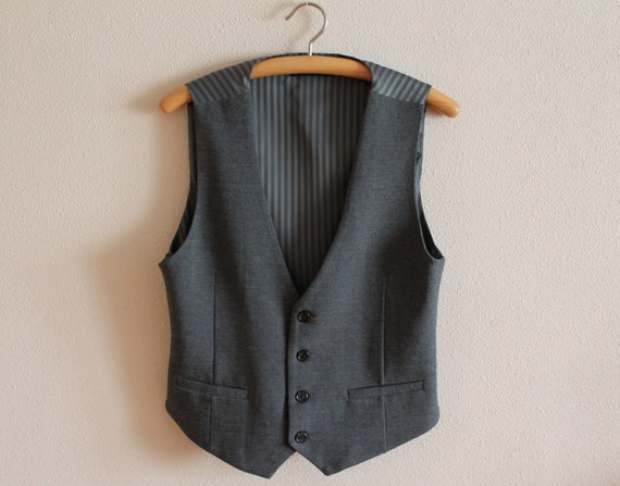 Mens Vest Grey Vest Gray Men's Vest Grey Gentlemen