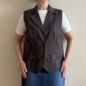Women's Vest Grey Vest Gray Women Vest Steampunk Waistcoat Formal with Metallic Shine Suit Collar Baroque Edwardian Victorian Large Size