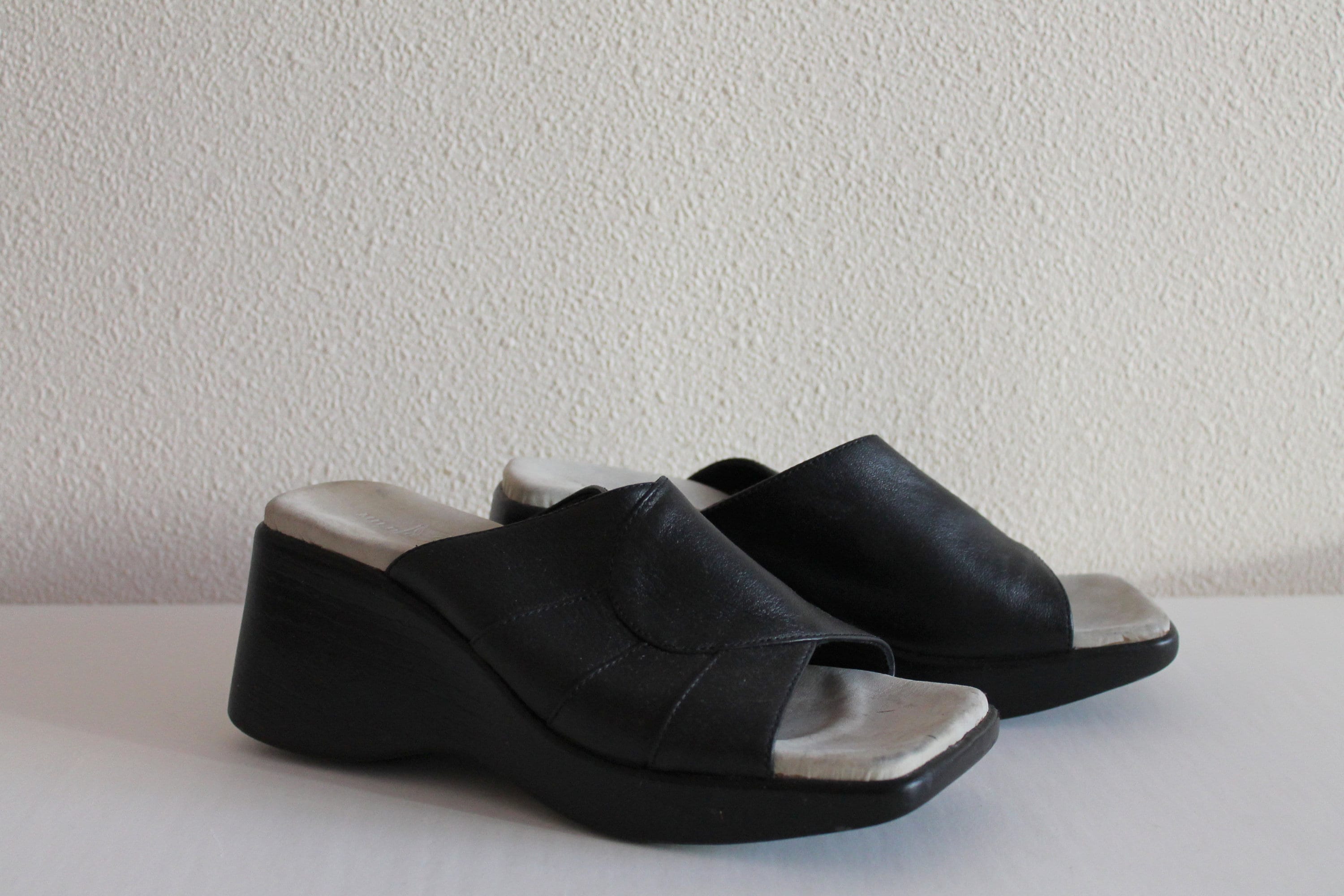 Platform Shoes Black Leather Shoes Women Shoes Black Platform Etsy Canada