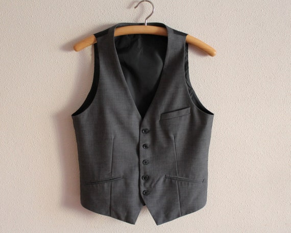 Mens Vest Grey Vest Gray Men's Vest Grey Gentlemen