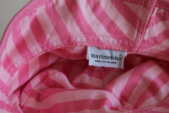 Marimekko Hat Baby Cap Pink Striped Hat Newborn B… - image 5