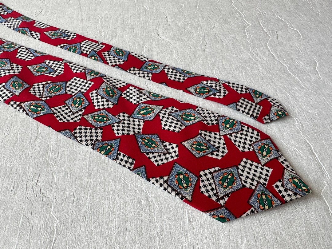 Cravate Vintage "Royal Rogue" - Couleur Rouge En Polyester - Longueur Classique - Occasion
