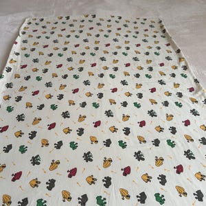 Vintage Duvet Cover with Frogs 77 x 116 cm Whimsical Cartoon Amphibian Print 80s/90s Cotton Bedding for Kids