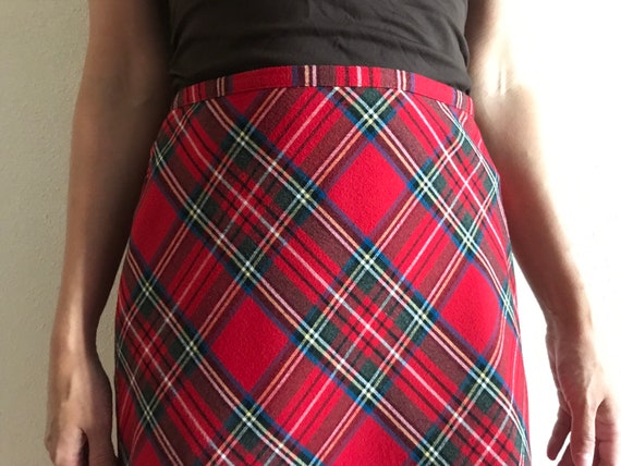 Plaid Skirts Tartan Plaid Skirts Midi Skirts Red … - image 7