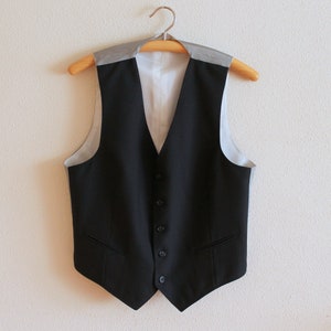 Men&#39;s Vest Black Vest Black Gentlemen&#39;s Waistcoat Mens Vest Formal Fitted Waistcoat Edwardian Victorian Renaissance Steampunk