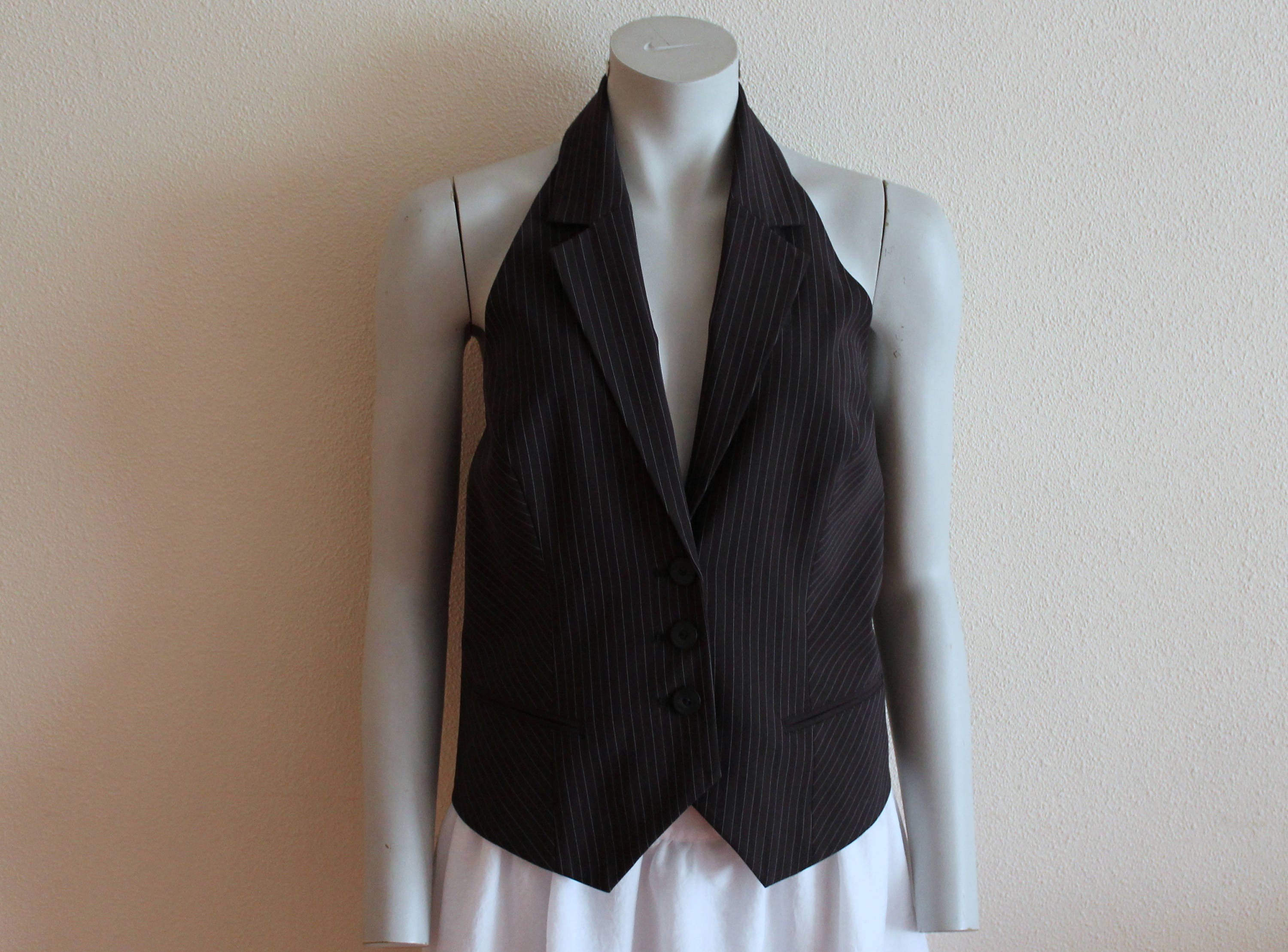 Women's Vest Black Vest Black Women Vest Open Back Vest Etsy