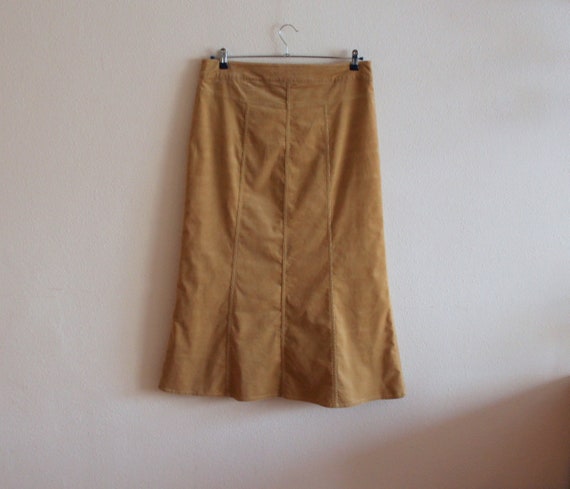 Beige Skirt Corduroy Skirt Beige Fine Corduroy Sk… - image 3