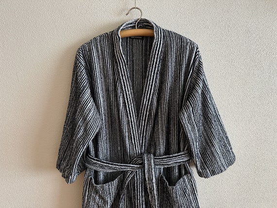 Marimekko Bath Robe Vintage Dressing Gown Terry W… - image 8