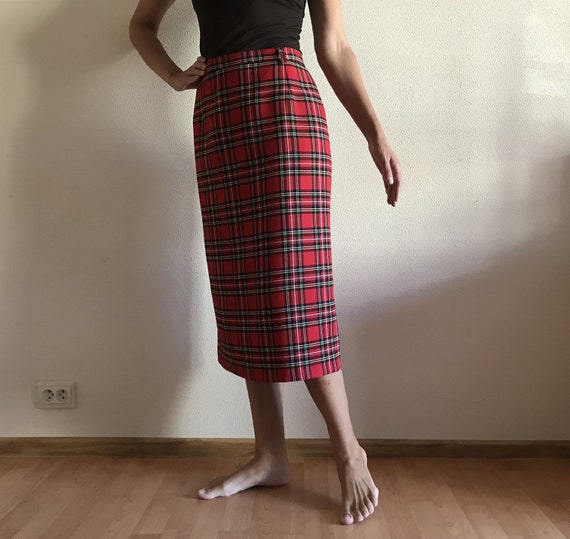 Plaid Skirts Tartan Plaid Skirts Maxi Skirts Long… - image 4