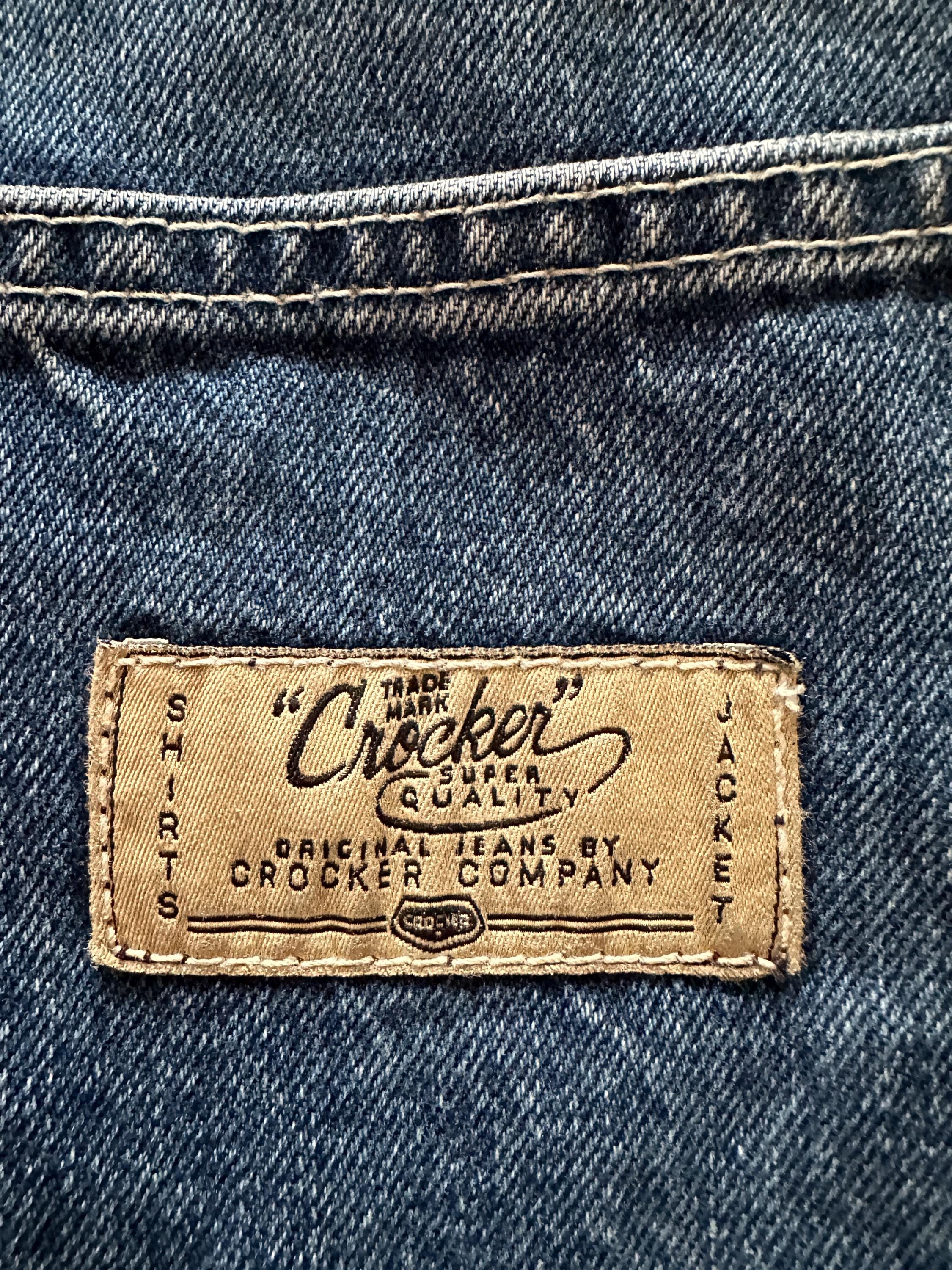 Vintage Mens Denim Jacket Crocker Original Jeans Company 