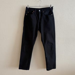 Levi Strauss Levi 598 W 33 L 32 Hohe Taille Schwarze Jeanshose Americana Jeanshose
