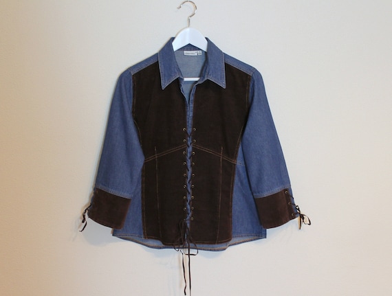 womens denim shirt size 18