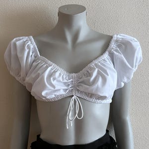 Stockerpoint Trachten bluzka biała damska bluzka Dirndl Loden koszula przycięta Dirndl Top chłopska niemiecka Alpen bawarska Oktoberfest