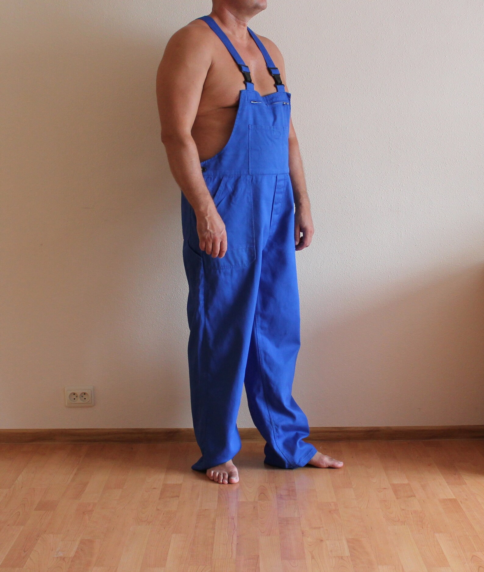 Blue Overalls Men's Work Overalls Blue Jumpsuit Workwear Etsy
