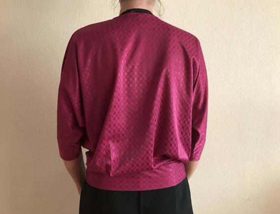 Vintage 80s Purple Women's Jacket Midriff Tied Sh… - image 6