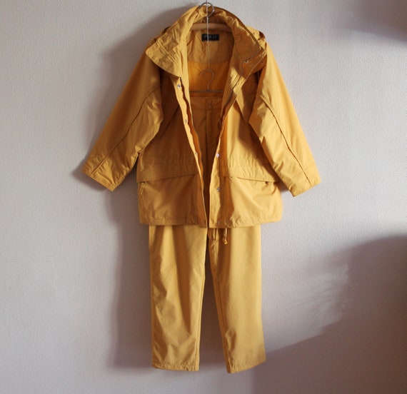 Yellow Women Track Pants Jacket Sport Suit Cross … - image 1