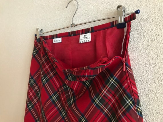 Plaid Skirts Tartan Plaid Skirts Midi Skirts Red … - image 9