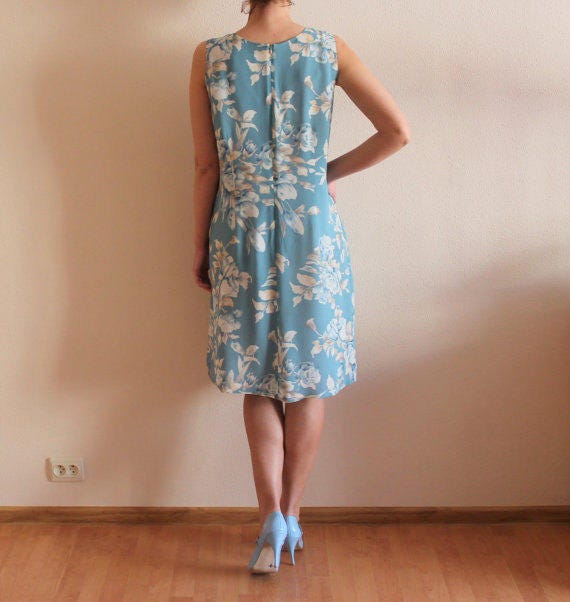 Floral Summer Dress Sleeveless Dress Knee Length … - image 4