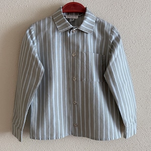 MARIMEKKO Kids Jokapoika Shirt Long Sleeve Striped Cotton Choldrens Blouse Suomi - Finland Made in Finland Size 110
