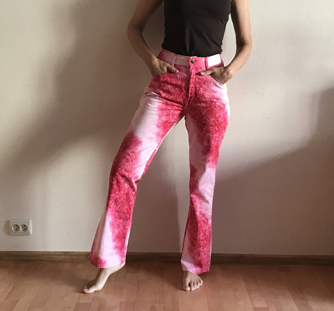 Vintage pink plaid pants 🌸