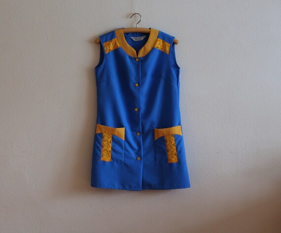 Vintage Smock Work Smock Sleeveless Smock Housewor