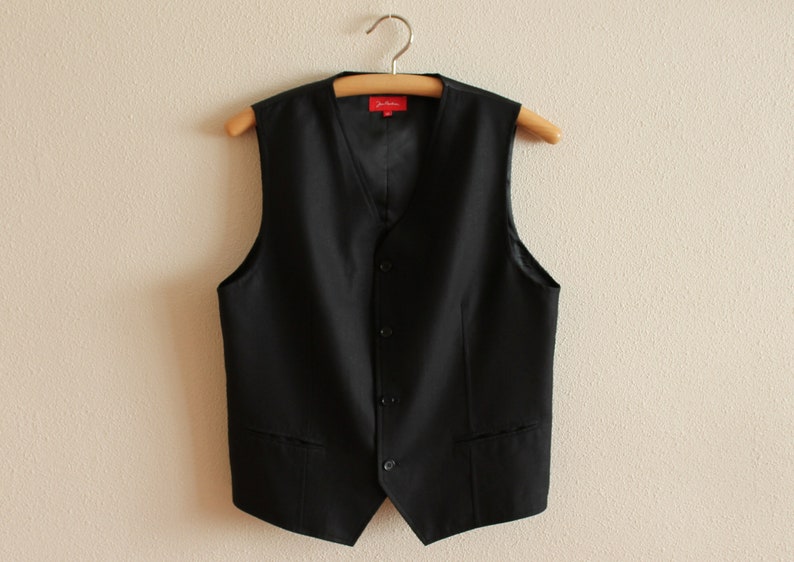 Black Vest Mens Vest NOS Black Mens Vest Steampunk Vest Classic Men/'s Waistcoat Formal Waistcoat Gentlemen/'s Victorian Classic Fitted