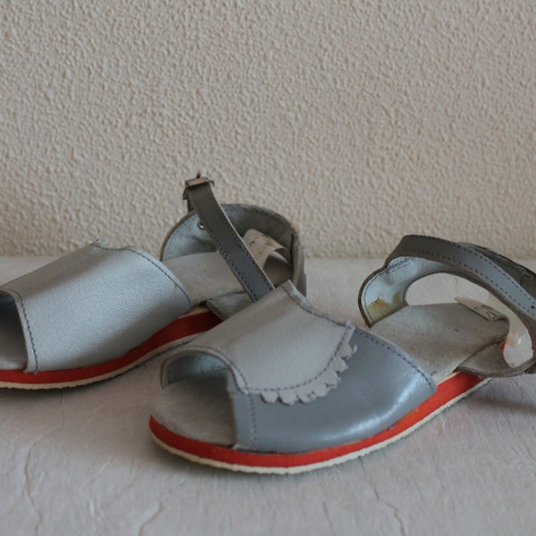 Soviet Kids Shoes USSR Era Girls Sandals Vintage Kids Leather Shoes Retro Children’s Sandals Soviet Children's Shoes