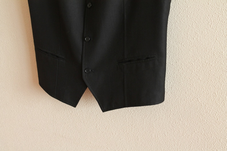 Black Vest Mens Vest NOS Black Mens Vest Steampunk Vest Classic Men/'s Waistcoat Formal Waistcoat Gentlemen/'s Victorian Classic Fitted