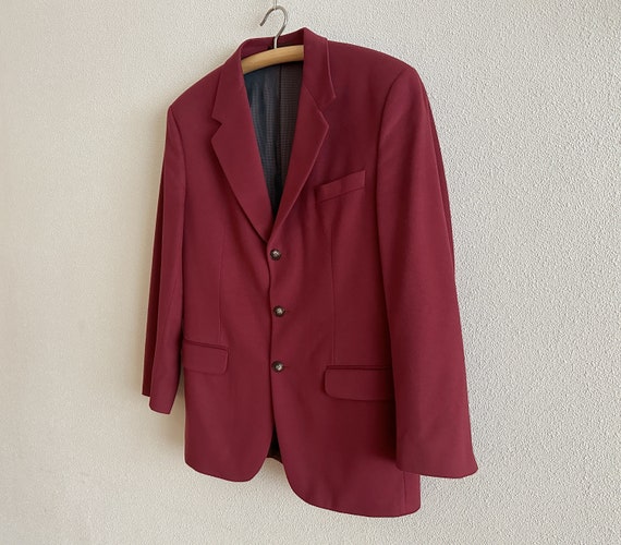 Mens red wool blazer hotsell
