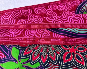 Tessuto stampato africano Tessuto di cotone vintage Tessuto africano Super Java autentico