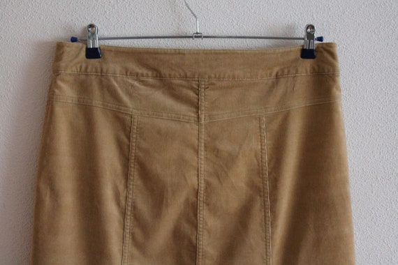 Beige Skirt Corduroy Skirt Beige Fine Corduroy Sk… - image 4