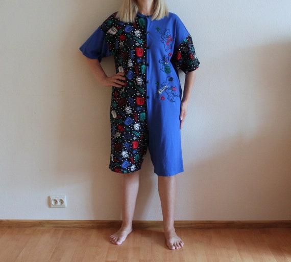 Vintage Nanso Jumpsuit Blue Women Sleepwear Women… - image 1