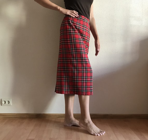 Plaid Skirts Tartan Plaid Skirts Maxi Skirts Long… - image 3