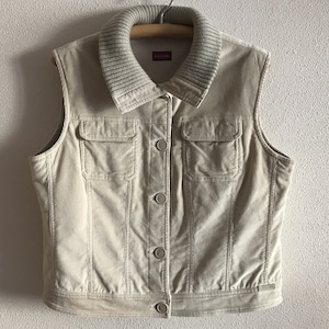 Women Vest Beige Vest Corduroy Vest Women's Waistcoat Beige Waistcoat Warm Sleeveless Jacket Bohemian Large Size