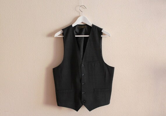 Mens Vest Grey Vest Gray Men's Vest Grey Gentlemen