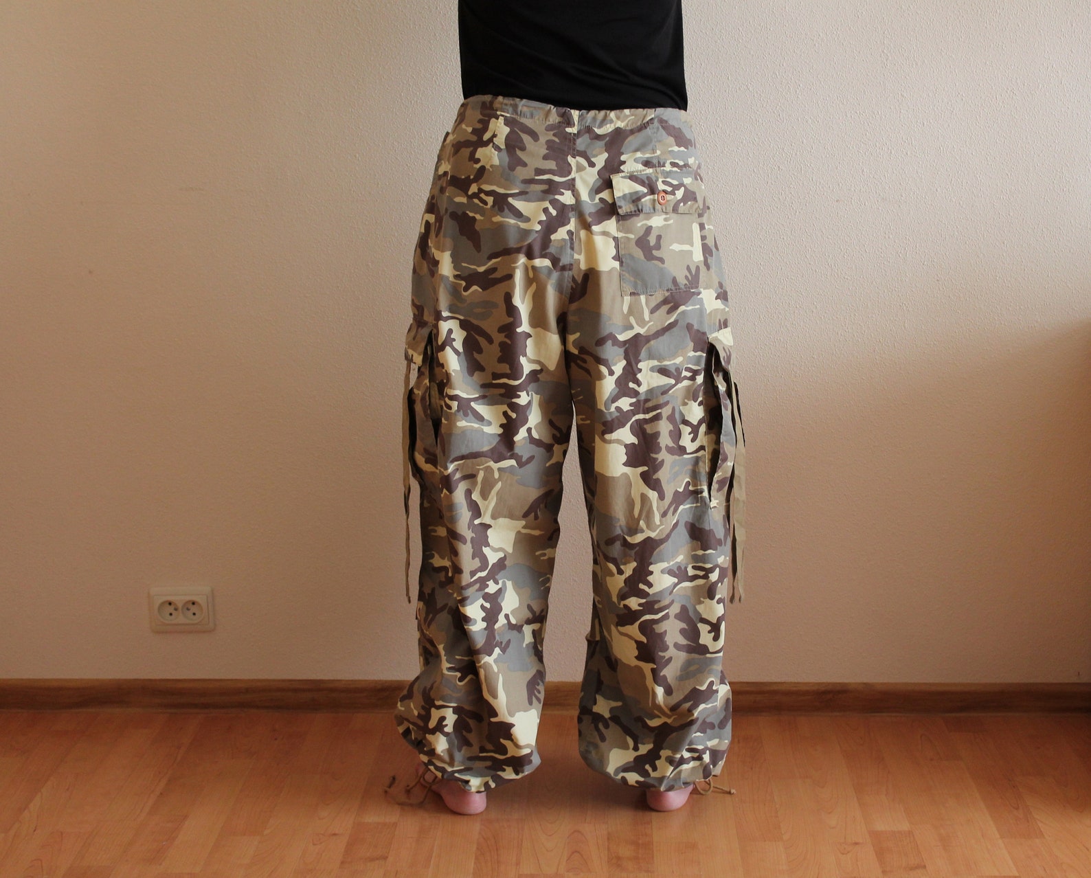 UFO Pants Camouflage Pants Brown Beige Khaki Cotton Blend | Etsy