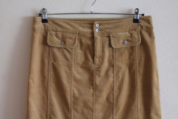 Beige Skirt Corduroy Skirt Beige Fine Corduroy Sk… - image 2