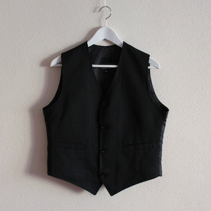 Mens Vest Black Vest Black Striped Gentlemen&#39;s Vest Formal Fitted Men&#39;s Vest  Waistcoat Edwardian Victorian Steampunk Baroque  Medium Size