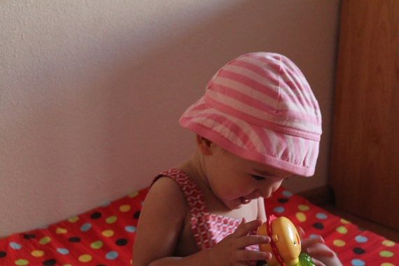 Marimekko Hat Baby Cap Pink Striped Hat Newborn B… - image 2