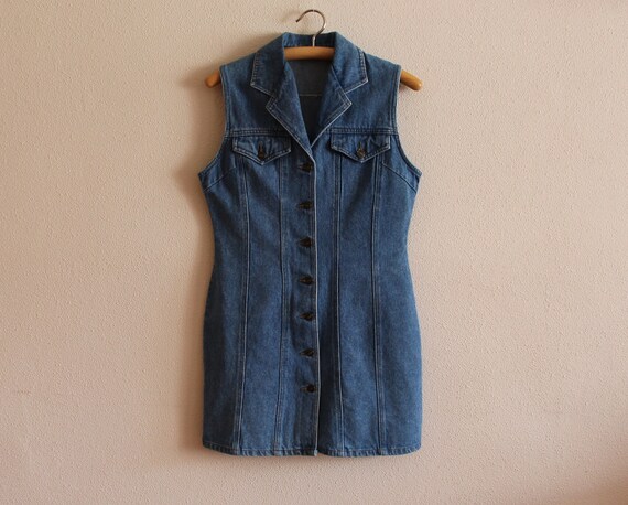 fitted denim dress